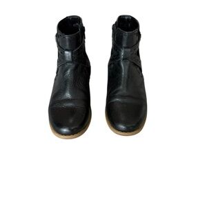 Hush Puppies Hush Puppies Chardon Belt Leather Suede Black Boots 7.5